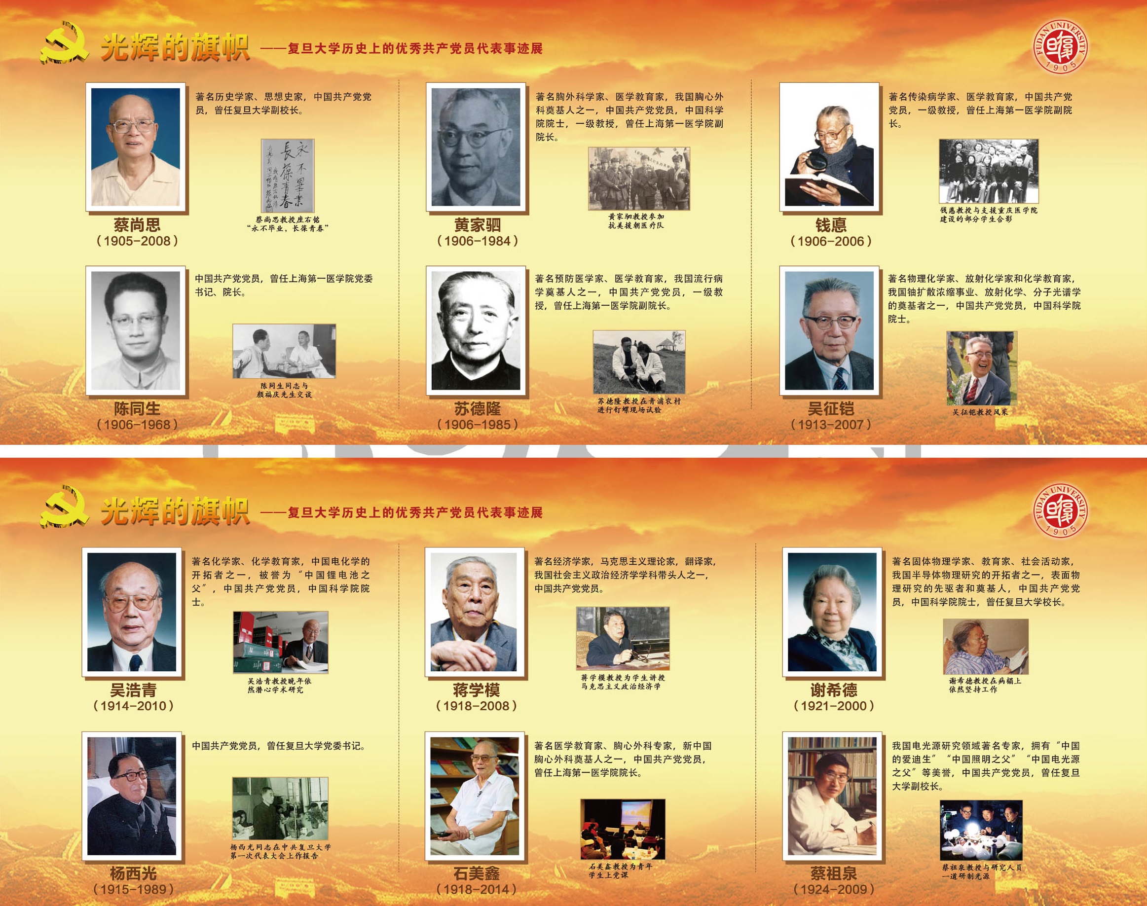 光辉的旗帜——复旦大学历史上的优秀共产党员代表